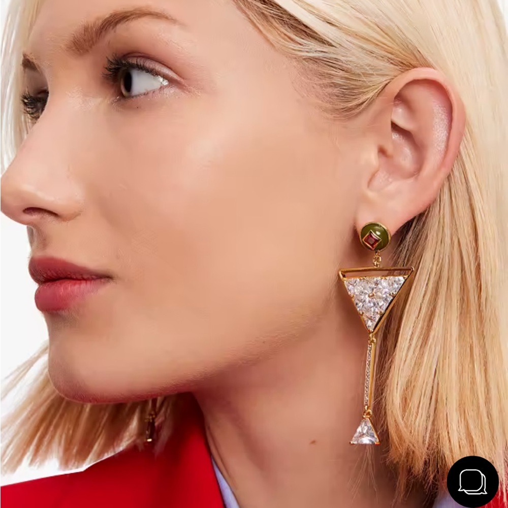 Kate Spade Shaken or Stirred Statement Martini Earrings NWT